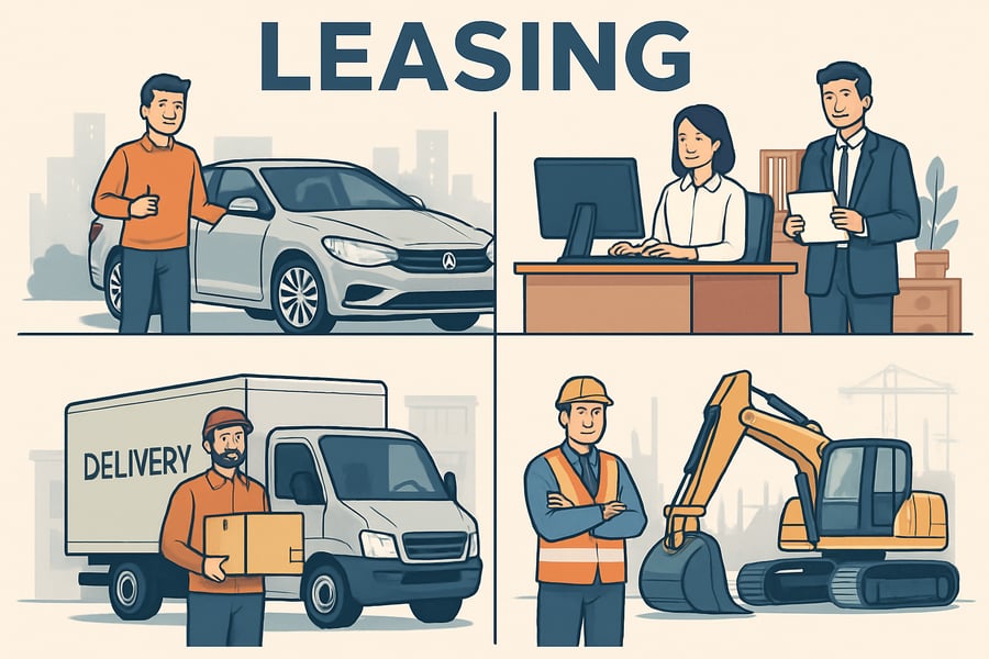 Personas y empresas utilizando productos de Leasing Personas y empresas utilizando productos de Leasing