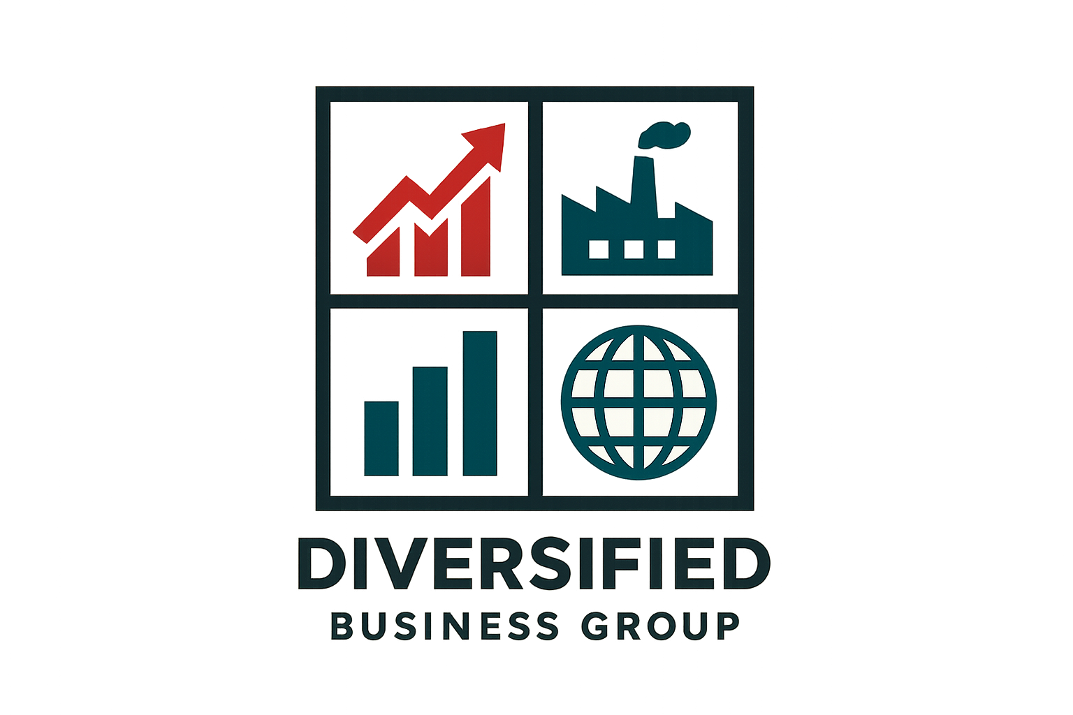 Logo de grupo empresarial diversificado